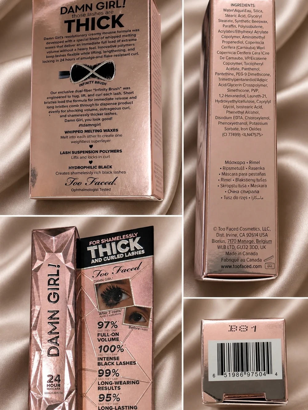🎀3/$15🎀Too Faced Damn Girl! Mascara - Mini - NIB